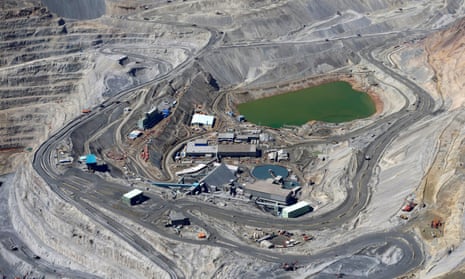 Anglo American's Los Bronces copper mine at Los Andes Mountain range, near Santiago city, Chile