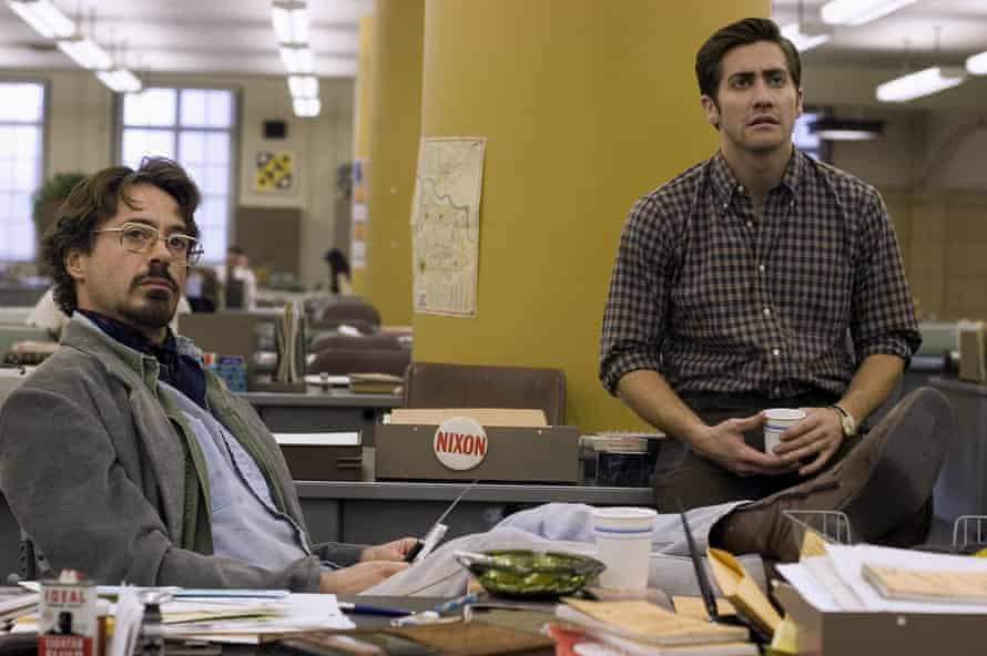 Robert Downey Jr and Jake Gyllenhaal in Zodiac