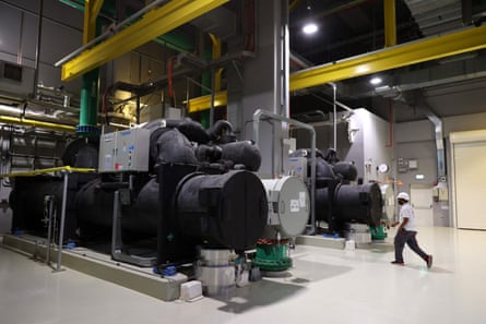 Part of the cooling system at the al-Janoub Stadium.