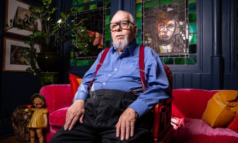 Peter Blake at his home in London in 2022.