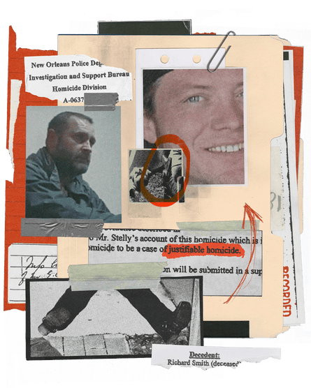 Composite of police documents, and a photo of Richie Smith (right) and a photo of Leroy Stelly Jr. (left)