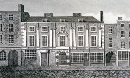 Shaftesbury House, Aldersgate Street, London, 1813 as depicted by J Simpkins.