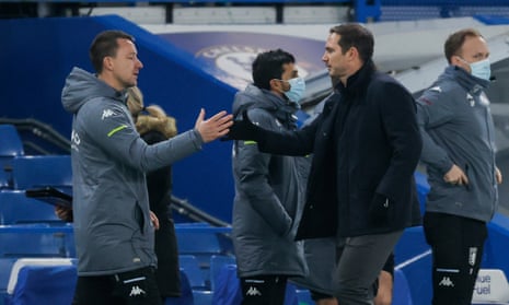 Frank Lampard and John Terry shake hands at full-time.