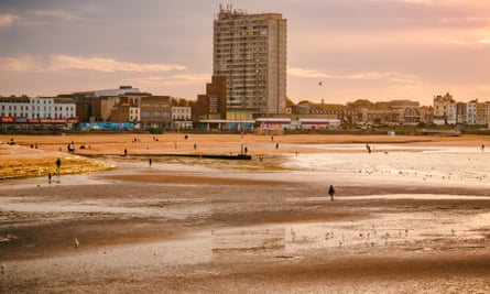 Sunset over the bay in Margate.