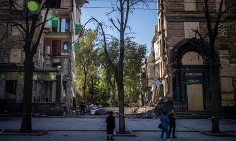 The site on Sobaronasti Avenue, where the building destroyed by shelling on October 6 stood.