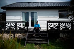Jonas Muza at his home in the Falklands