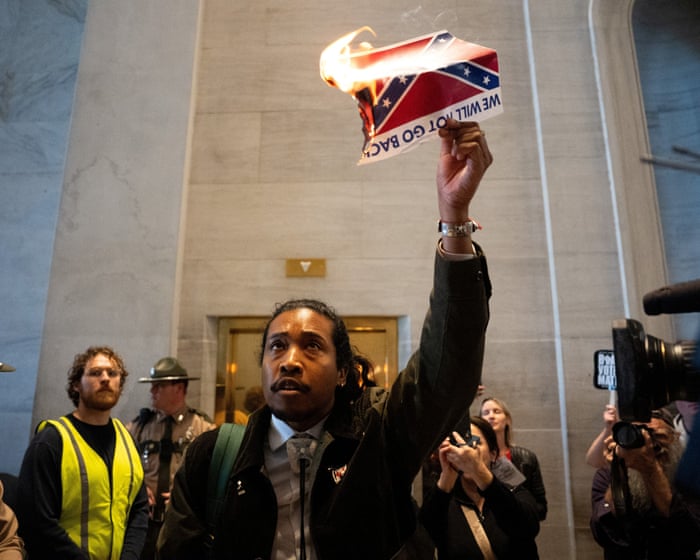 Anger mounts after Tennessee Republicans redraw maps to split only Black-majority district – live