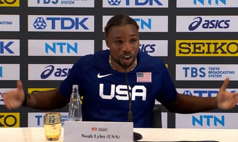 World champion of what?' Noah Lyles takes swipe at NBA players – video | World Athletics Championships | The Guardian