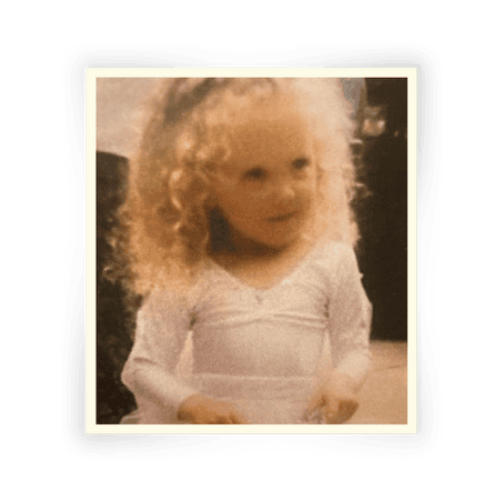 Georgia Barter as a child