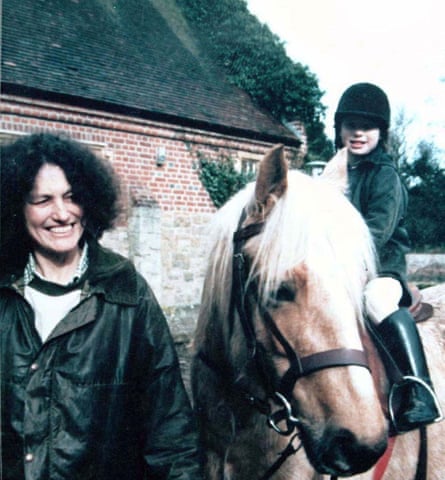 Undated handout file photo of Lin Russell and her daughter Megan, who is riding a horse.