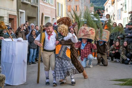 The bear festival Fete de l’Our in the Catalan village of Arles-sur-Tech in the Vallespir, French Pyrenees.