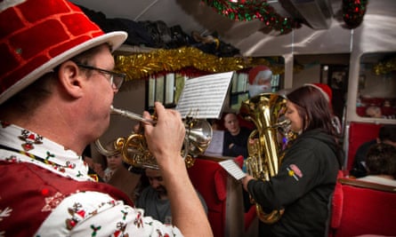 East Lancashire Railway’s Santa Spacial train, featuring a brass band.