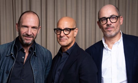 Ralph Fiennes, Stanley Tucci and director Edward Berger.