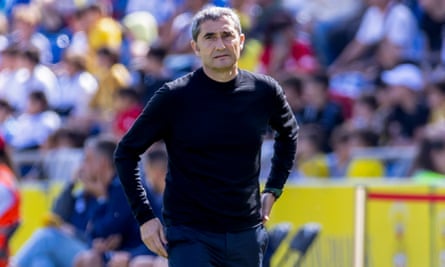 Ernesto Valverde on the sidelines against Las Palmas this month