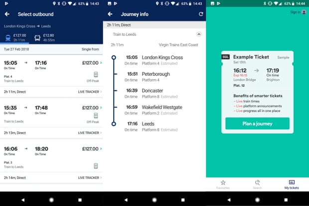 The Trainline app gives live departure information plus helps you find the cheapest rail tickets.