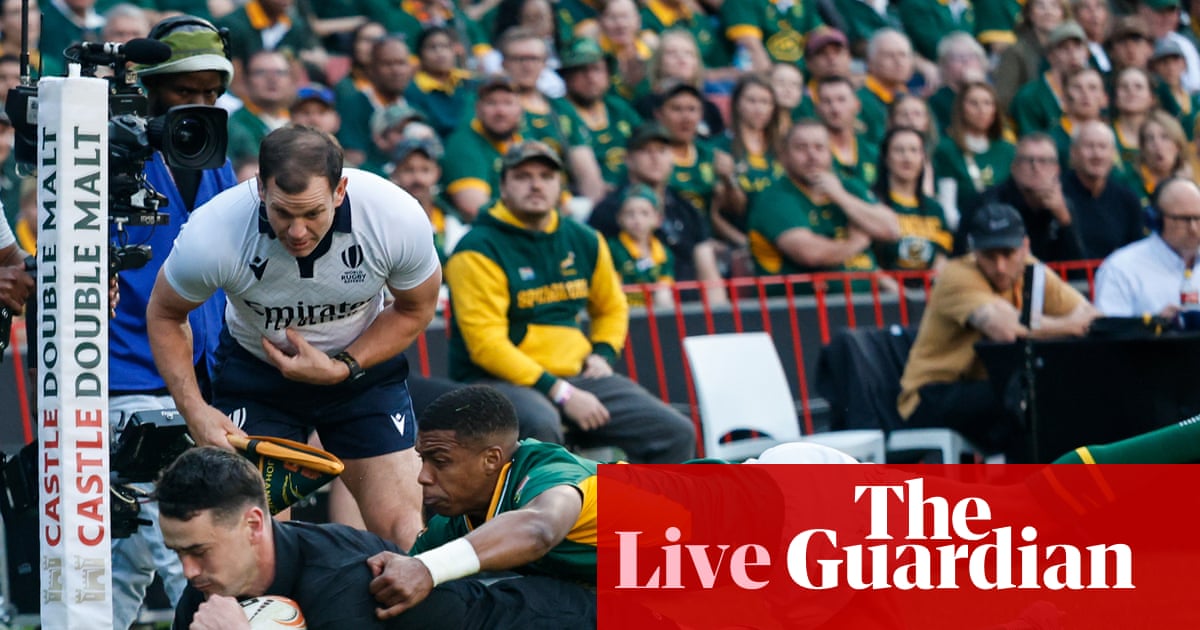 South Africa 16-33 New Zealand: rugby union first Test – live reaction