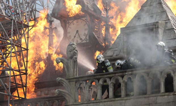 Notre Dame on Fire.