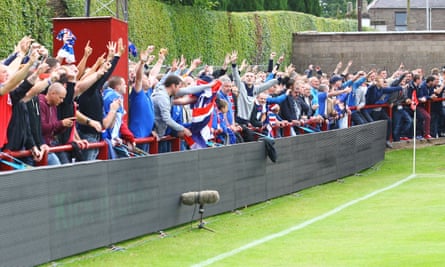Rangers fans at Brechin City’s Glebe Park in July 2012