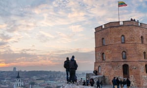 Gediminas tower, Vilnius, at dusk