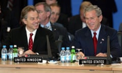 George W Bush and Tony Blair at a Nato summit in Istanbul in 2004