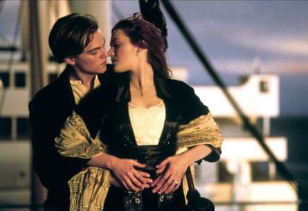 Leonardo DiCaprio and Kate Winslet in Titanic.