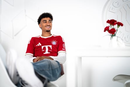 Nathaniel Brown looking pretty pleased to have signed for Bayern Munich