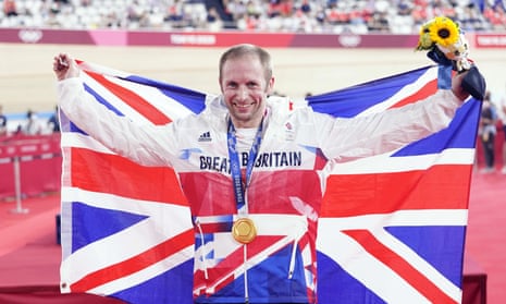 Jason Kenny won a record seventh gold medal for Britain in the men’s kierin final in Tokyo last summer.