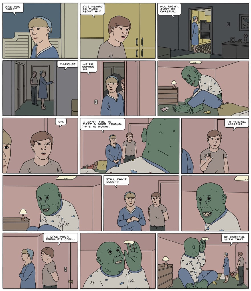 A page from Acting Class by Nick Drnaso.