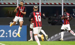 Zlatan Ibrahimovic Double Strike Gives Milan Derby Victory Over Inter Football The Guardian