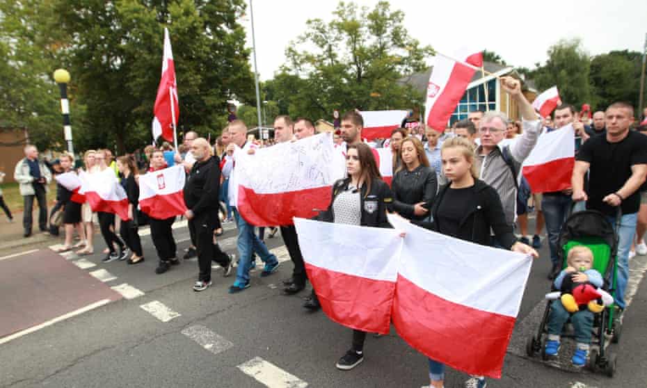 The silent march held in Harlow, Essex in tribute to Polish national Arkadiusz Jóźwik.