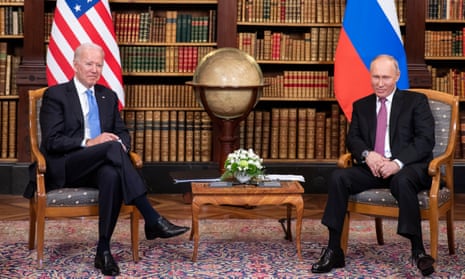 Joe Biden and Vladimir Putin meet in Geneva in June.