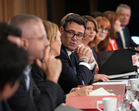 Andy Burnham holds his first No 10 North meeting in Manchester, 24 July 2026.