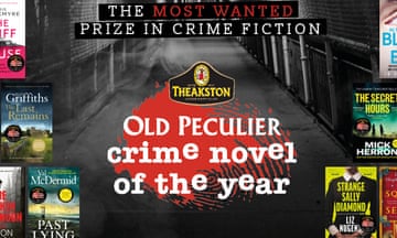 Theakston Old Peculier Crime Novel of the Year logo, and some of the titles on the longlist.