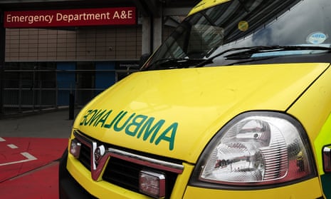 The ambulance had gone to the scene on the A40 after a car hit a pedestrian on Saturday night.