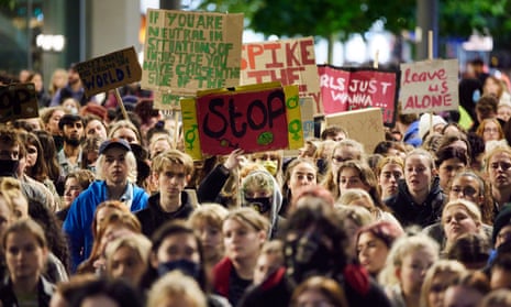 Manchester protest in October 2021 as part of a nationwide campaign in response to allegations of drink spiking, spiking by injection and sexual assaults. 