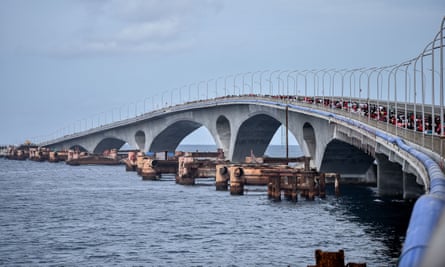 The Sinamale bridge, which connects Malé with Velana international airport was financed with $126m grant from China.