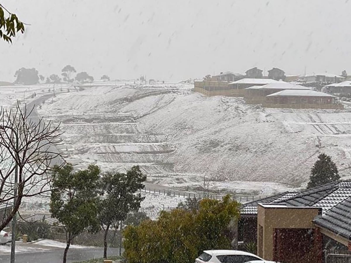 Snow Falls In Melbourne Victoria And Tasmania As Icy Weather Blows In Australia News The Guardian