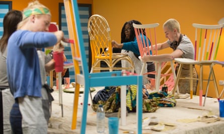 An upcycle workshop at the Africa Centre, Southwark, London.