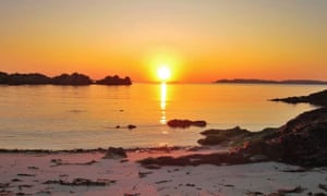 Sunset from the island.