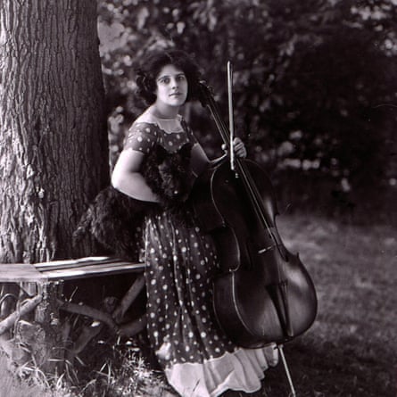Cellist Beatrice Harrison (1892 – 1965) in her Surrey garden.