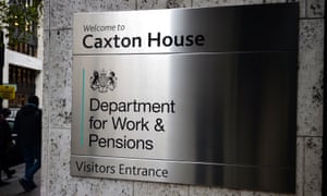 Department for Work and Pensions sign