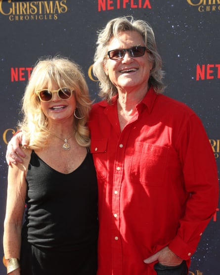 Hawn with Kurt Russell in 2018.