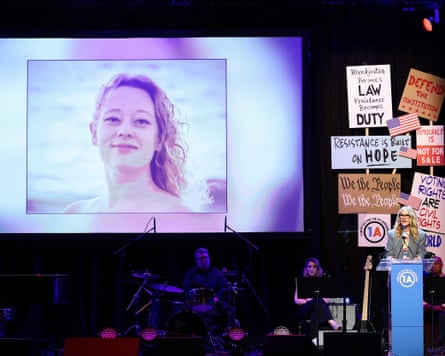 Woman connected stage