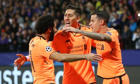 Mohamed Salah, Roberto Firmino and Philippe Coutinho were all on the scoresheet for Liverpool.