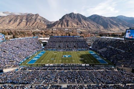 A general view of LaVell Edwards Stadium during BYU’s game against UCF in Provo in November 2025.