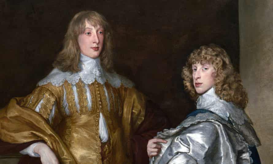Brothers Lord John Stuart and Lord Bernard Stuart wearing lace collars, by Anthony van Dyck c.1638.