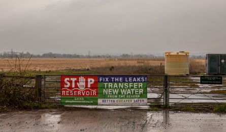 Signs saying Stop the Reservoir
