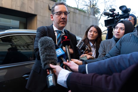 Steve Dimopoulos arrives at Victoria’s Parliament House on Tuesday.