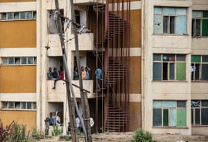 Students in Ambo University’s male dormitories, situated on the main campus