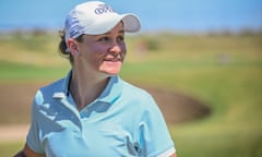 Ash Barty smiles during the Celebrity Fourball before the 150th Open at St Andrews